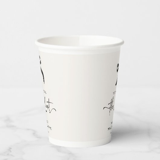 Chic Ze Krijgt De Knoop Door Zwarte Strik Bruidsfe Papieren Bekers (Links)