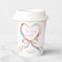 Chic Ze Krijgt De Knoop Pink Boog Bruidsfeest  Papieren Bekers