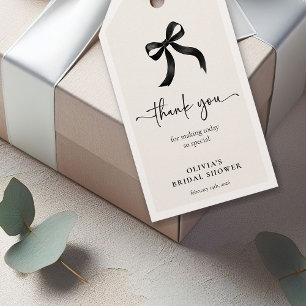 Chic Ze Krijgt Een Knoop Zwart Lint Bruidsfeest Cadeaulabel