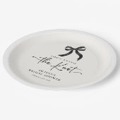 Chic Ze Krijgt Een Knoop Zwart Lint Bruidsfeest Papieren Bordje (Gekanteld)