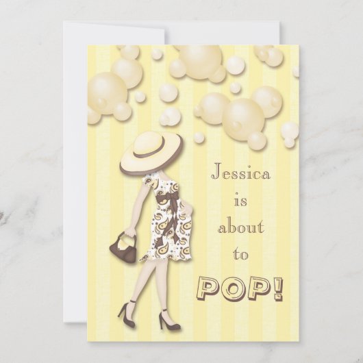 Chic Ze staat op het punt neutraal Baby shower te  Kaart (Voorkant)