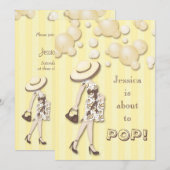 Chic Ze staat op het punt neutraal Baby shower te  Kaart (Voorkant / Achterkant)