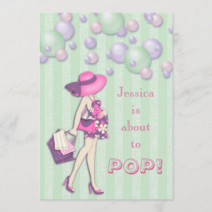 Chic Ze staat op het punt om Baby shower te Poppen Kaart
