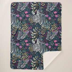 Chic zebra patroon sherpa deken