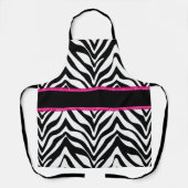 Chic Zebra Pattern roze kant Schort (Voorkant)