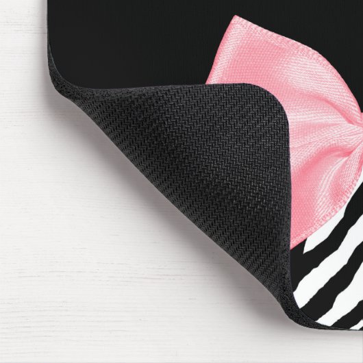 Chic Zebra Print Boutique Light True roze lint Muismat (Hoek)