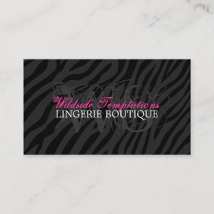 Chic Zebra Print Business Card-sjabloon Visitekaartje