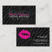 Chic Zebra Print Business Card-sjabloon Visitekaartje (Voorkant / Achterkant)