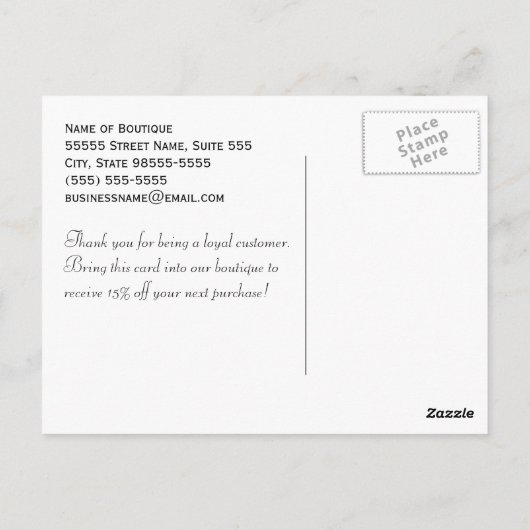 Chic Zebra Print Dank u Licht True Pink Ribbon Briefkaart (Achterkant)