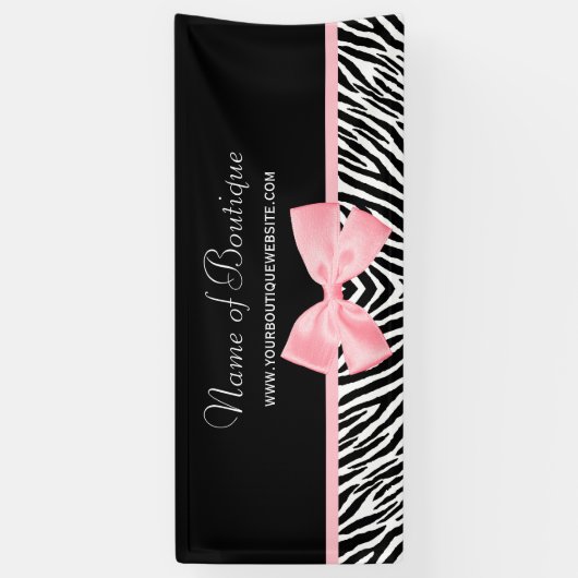 Chic Zebra Print Light Roze lint 6 ft Spandoek (Verticaal)