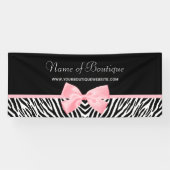 Chic Zebra Print Light Roze lint 6 ft Spandoek (Horizontaal)