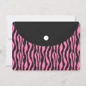 Chic Zebra Print Mode Girls Birthday Party Kaart (Achterkant)