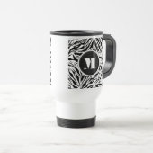 Chic Zebra Print Monogram Reisbeker (Voorkant rechts)