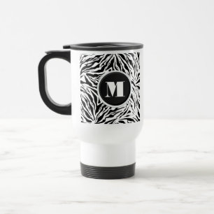 Chic Zebra Print Monogram Reisbeker