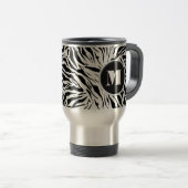 Chic Zebra Print Monogram Reisbeker (Voorkant rechts)