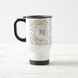Chic Zebra Print Monogram Reisbeker