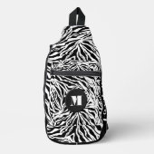 Chic Zebra Print Monogram Sling Bag (Voorkant)