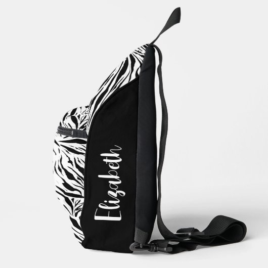 Chic Zebra Print Monogram Sling Bag (Rechts)