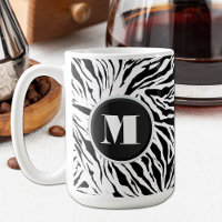 Chic Zebra Print Monogramed