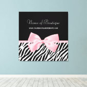 Chic Zebra Print Sign Light True roze lint (Insitu (Houten vloer))