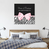 Chic Zebra Print Sign Light True roze lint (Insitu (Slaapkamer))