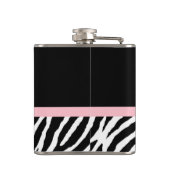 Chic Zebra Print Soft Girly Light Roze lint Heupfles (Achterkant)