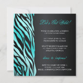 Chic Zebra Quinceañera nodigt uit met juwelen Kaart (Achterkant)