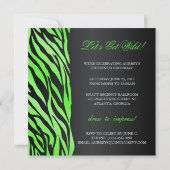 Chic Zebra Quinceañera nodigt uit met juwelen Kaart (Achterkant)