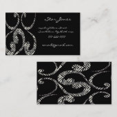 Chic Zebra Swirls Visitekaartjes (Voorkant / Achterkant)