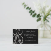Chic Zebra Swirls Visitekaartjes (Staand voorkant)