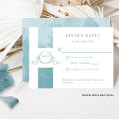 Chic Zee Glass Waterverf Wedding Monogram RSVP