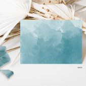 Chic Zee Glass Waterverf Wedding Monogram RSVP Kaartje