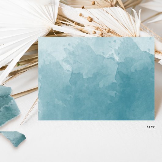 Chic Zee Glass Waterverf Wedding Monogram RSVP Kaartje