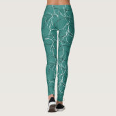 Chic Zee groen en zwart wit breukpatroon Leggings (Achterkant)