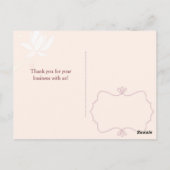 Chic Zen Lotus Business Bedankt Briefkaart (Achterkant)