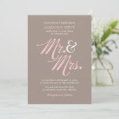 Chic Zigzags Pattern Wedding Kaart (Staand voorkant)
