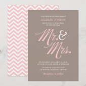 Chic Zigzags Pattern Wedding Kaart (Voorkant / Achterkant)