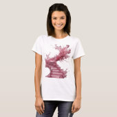 Chic Zilver ABSTRACT ART Statement T-shirt (Voorkant volledig)