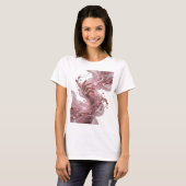 Chic Zilver ABSTRACTE KUNST Abstract ontwerp T-shirt (Voorkant volledig)