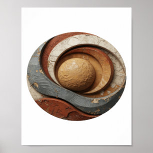 Chic Zilver ABSTRACTE KUNST Grafisch ontwerp Poster