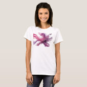 Chic Zilver ABSTRACTE KUNST Grafisch T-shirt (Voorkant volledig)
