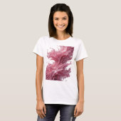Chic Zilver ABSTRACTE KUNST Modeprint T-shirt (Voorkant volledig)