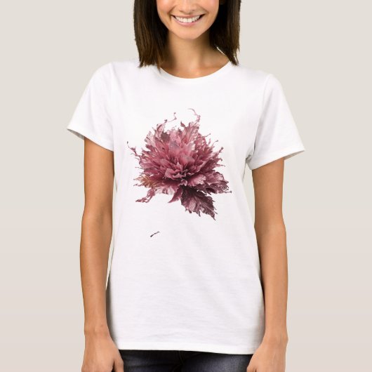 Chic Zilver ABSTRACTE KUNST Ontwerp T-shirt (Voorkant)