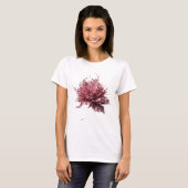 Chic Zilver ABSTRACTE KUNST Ontwerp T-shirt (Voorkant volledig)
