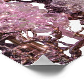 Chic Zilver ABSTRACTE KUNST Statement Design Poster (Hoek)