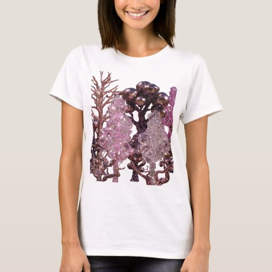Chic Zilver ABSTRACTE KUNST Statement Design T-shirt (Voorkant)