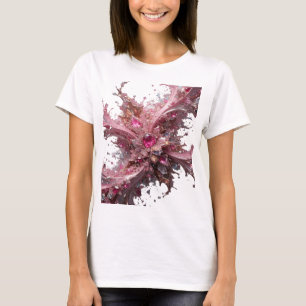 Chic Zilver CHOCOLADE ROBIJN BLOEM Slogan T-shirt
