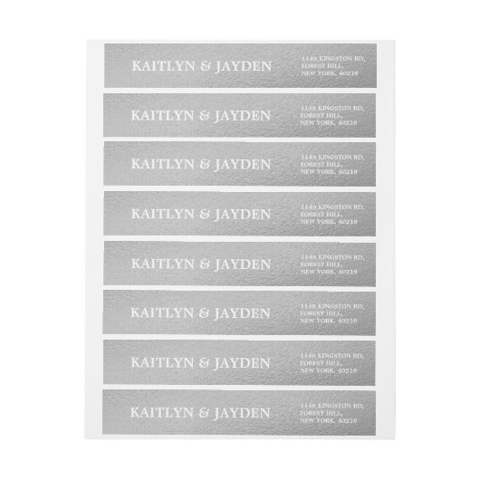 Chic Zilver Folie Bruiloft (Vel)