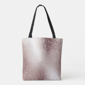 Chic Zilver Glitter Monogram Aangepaste Naam  Tote Bag (Achterkant)