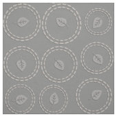 Chic Zilver Grijs Bladpatroon Stof (Swatch)